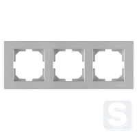 Рамка на 3 поста горизверт. монтаж Arvia Electric KAREN Срібло (20 03 2000 023)